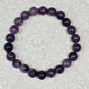 Chevron Amethyst Crystal Bracelet